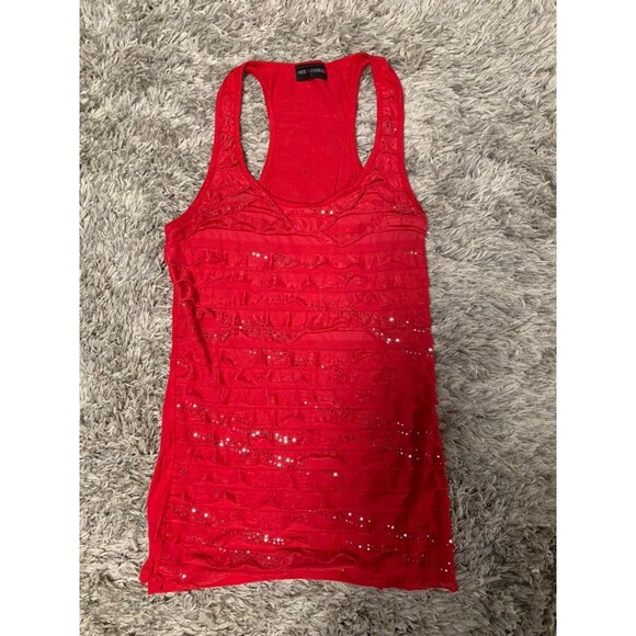 Free Kiss Large Red Tank with Sparkle - Picture 1 of 4